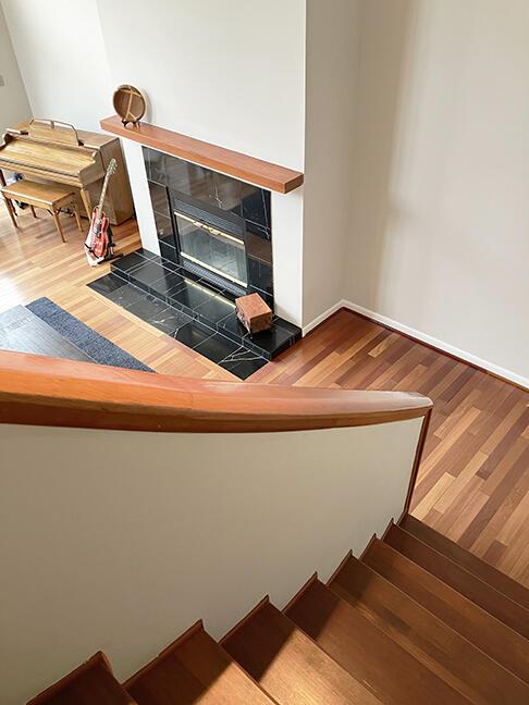 3426 Pepperhill Rd, Lexington, KY 40502 - stairway with wood finished floors and baseboards