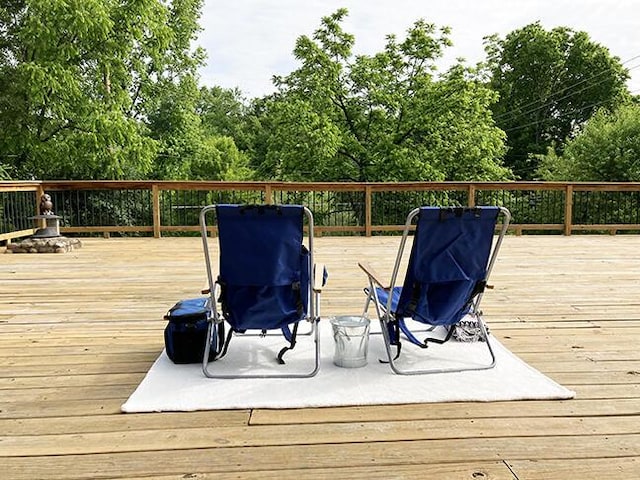 3426 Pepperhill Rd, Lexington, KY 40502 - wooden deck featuring view of scattered trees