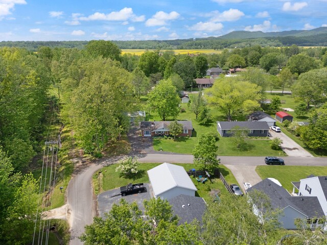 507 Holman Dr, Stanton, KY 40380 - aerial perspective of suburban area featuring a heavily wooded area