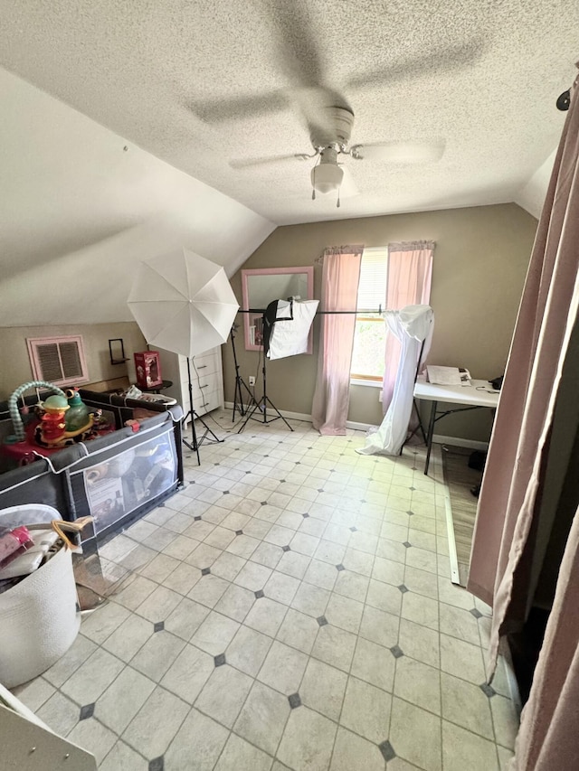 68 Red Witt Rd, Williamsburg, KY 40769 - additional living space featuring a ceiling fan, visible vents, and vaulted ceiling
