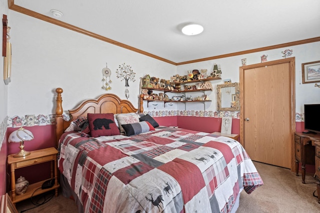 1142 Indian Creek Rd, Sadieville, KY 40370 - bedroom with crown molding and light carpet