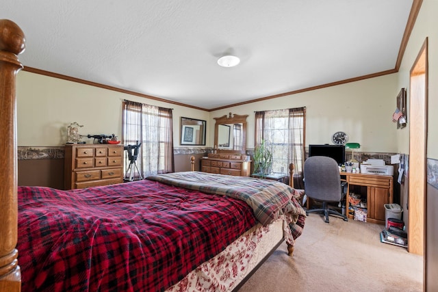 1142 Indian Creek Rd, Sadieville, KY 40370 - carpeted bedroom featuring ornamental molding and multiple windows