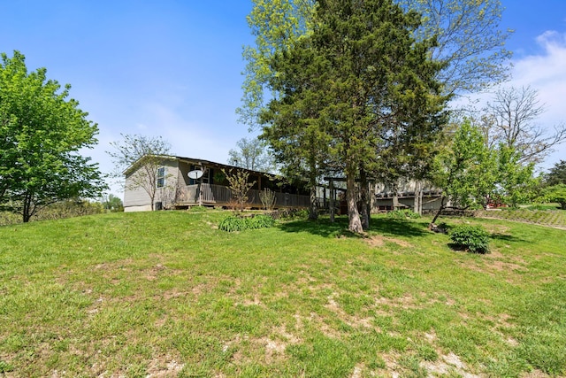 1142 Indian Creek Rd, Sadieville, KY 40370 - view of yard with a wooden deck