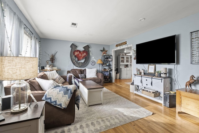 living room featuring wood finished floors