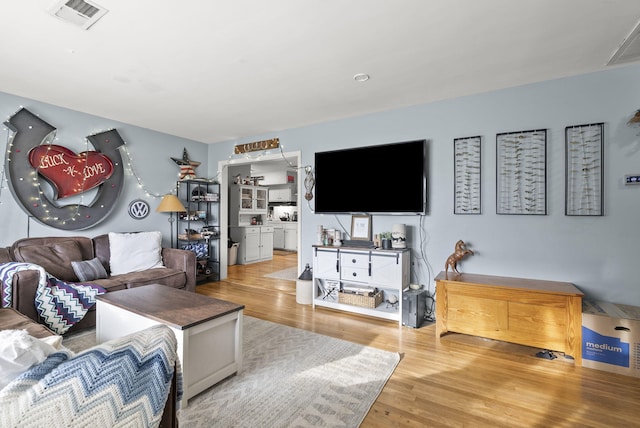 living room featuring wood finished floors