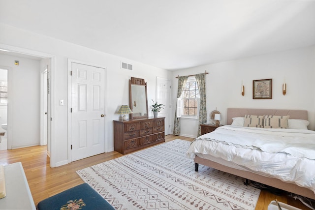 2555 Chrisman Ln, Danville, KY 40422 - bedroom with visible vents and light wood-style floors