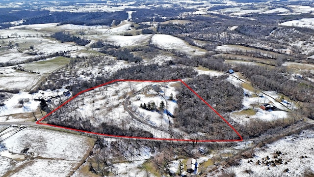 2555 Chrisman Ln, Danville, KY 40422 - view of snowy aerial view
