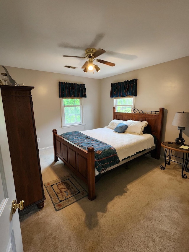 3120 Helmsdale Pl, Lexington, KY 40509 - bedroom with light carpet and a ceiling fan