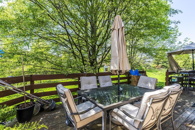 3120 Helmsdale Pl, Lexington, KY 40509 - wooden terrace with outdoor dining area