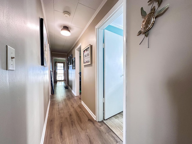 200 Summitt Ave, Somerset, KY 42501 - corridor with crown molding, baseboards, and wood finished floors
