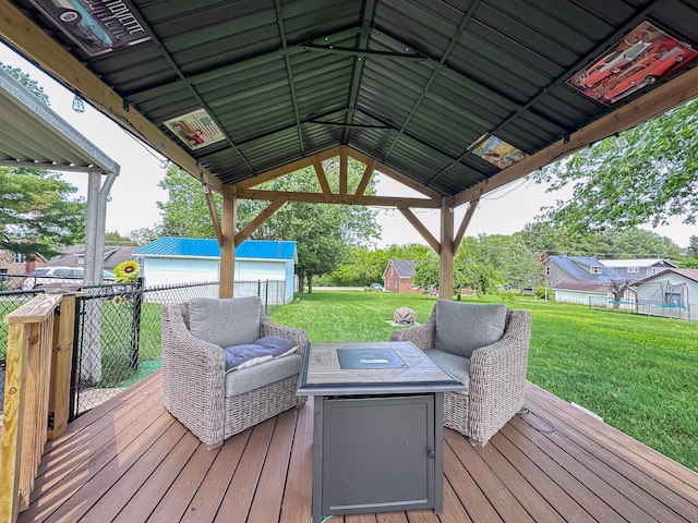 200 Summitt Ave, Somerset, KY 42501 - deck featuring a lawn, fence, and an outdoor hangout area