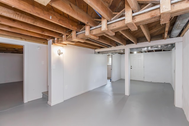 view of basement