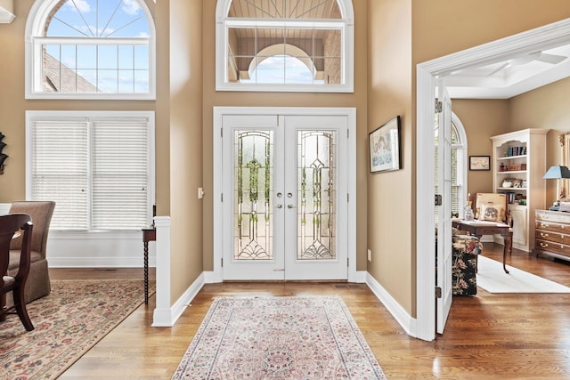 204 Helmsley Ln, Versailles, KY 40383 - foyer with healthy amount of natural light, wood finished floors, and a towering ceiling
