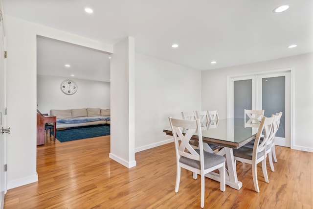 1144 Crenshaw Ln, Nicholasville, KY 40356 - dining space with baseboards, light wood finished floors, and recessed lighting