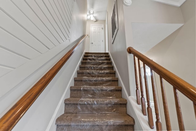 view of stairway