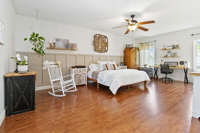 bedroom with wood finished floors