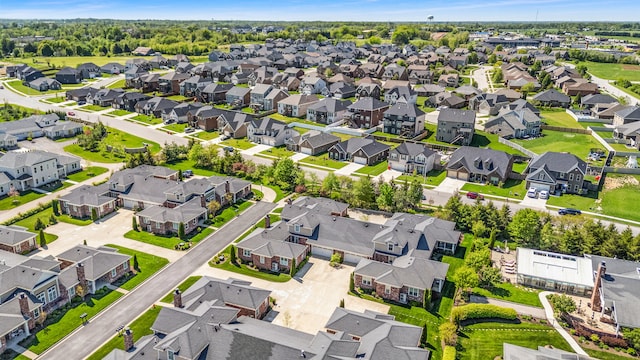 bird's eye view featuring a residential view