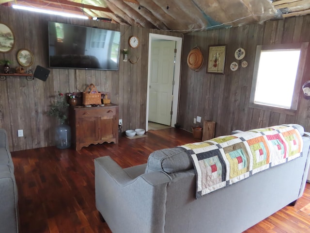 4362 Poor Ridge Pike, Lancaster, KY 40444 - living room featuring wood walls and wood finished floors