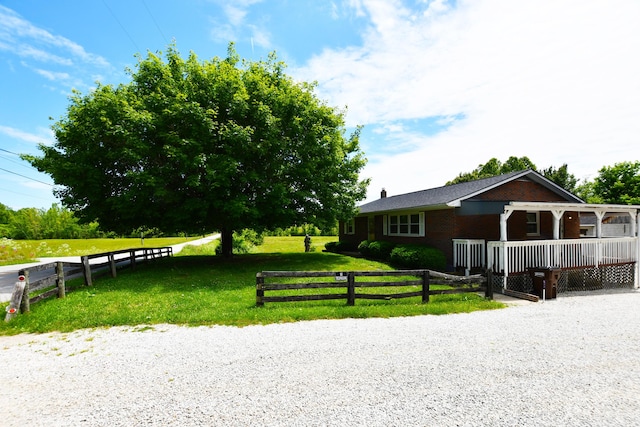 215 Stacy Lane Rd, Irvine, KY 40336 - view of front of property featuring brick siding and a chimney