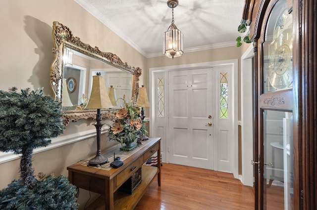223 Lanetown Rd, Nancy, KY 42544 - foyer with crown molding and wood finished floors
