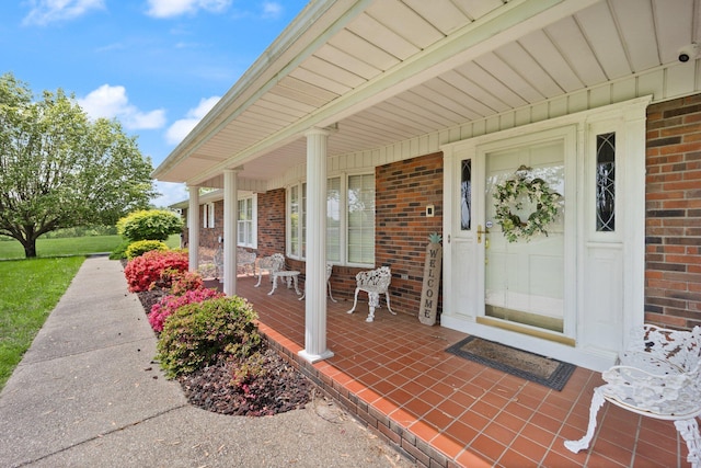 223 Lanetown Rd, Nancy, KY 42544 - entrance to property with a porch and brick siding