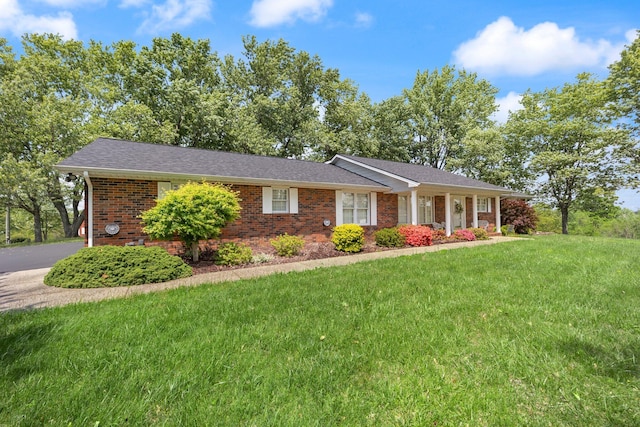 223 Lanetown Rd, Nancy, KY 42544 - ranch-style home featuring brick siding and a front lawn