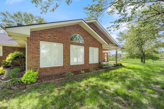 223 Lanetown Rd, Nancy, KY 42544 - view of property exterior with brick siding and a lawn