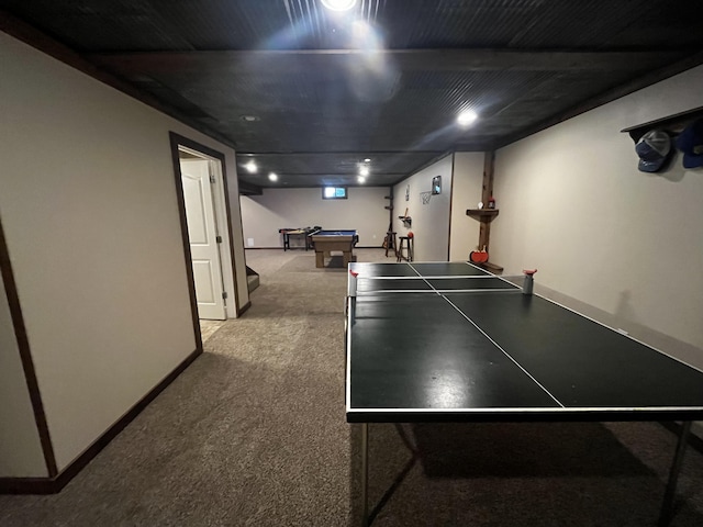 300 Woodlawn Dr, Carrolton, KY 41008 - rec room featuring billiards table and carpet flooring