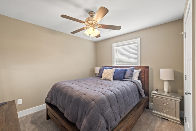 901 Auckland Ave, Richmond, KY 40475 - bedroom featuring dark carpet, baseboards, and a ceiling fan