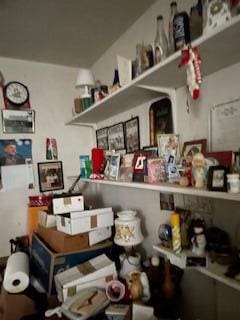 view of storage area
