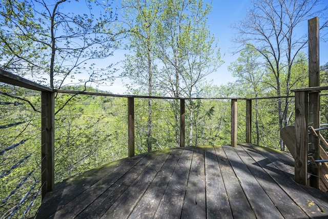 view of wooden deck