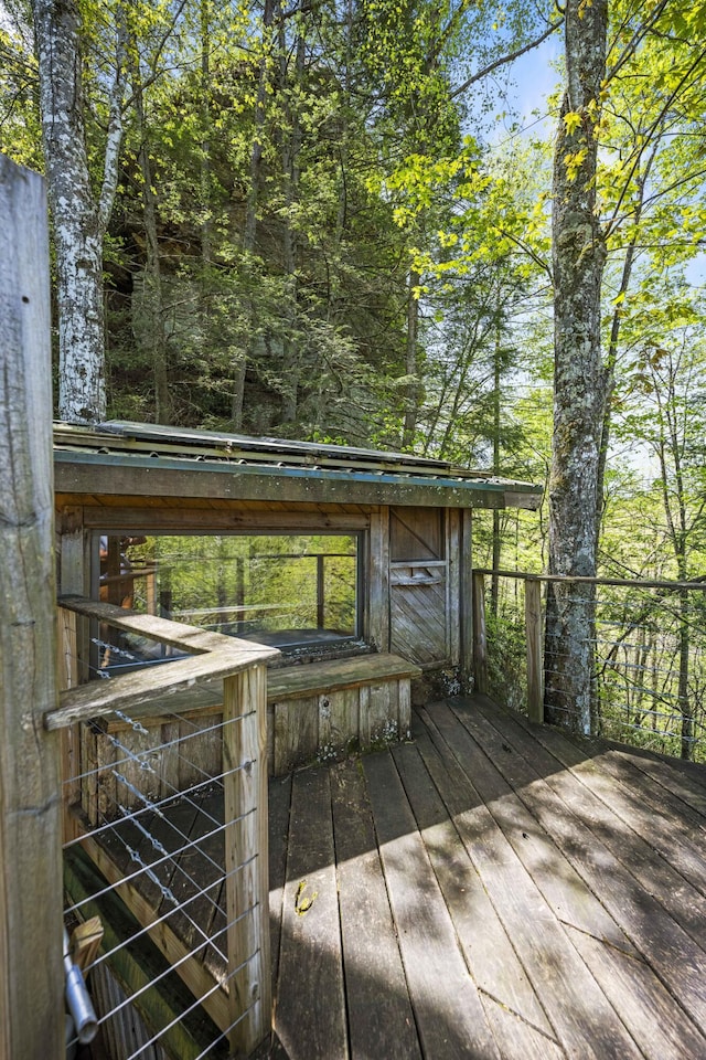 view of wooden terrace