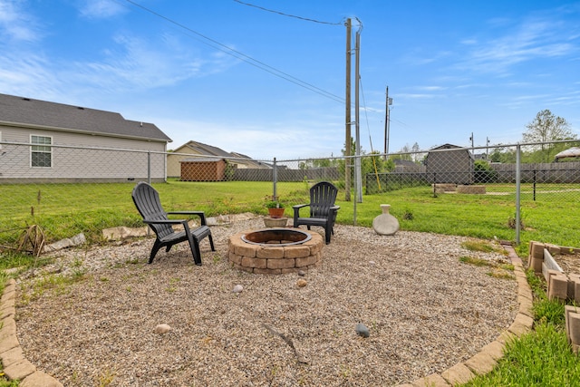 1620 Hannah Dr, Lawrenceburg, KY 40342 - view of yard featuring fence and a fire pit