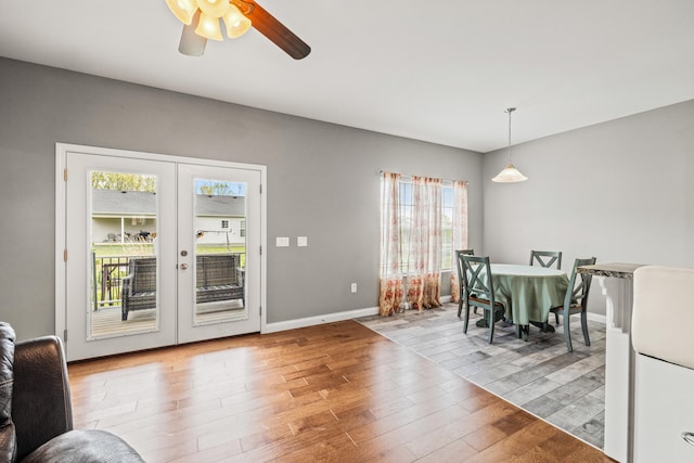 1620 Hannah Dr, Lawrenceburg, KY 40342 - dining room featuring light wood-style floors, plenty of natural light, and ceiling fan