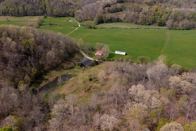 534 Lower Gilmore Rd, Campton, KY 41301 - birds eye view of property featuring a rural view and a forest view
