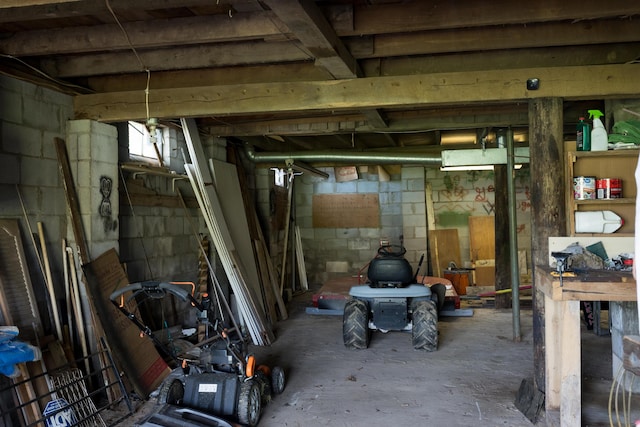 534 Lower Gilmore Rd, Campton, KY 41301 - below grade area featuring concrete block wall
