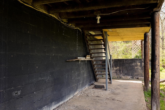 534 Lower Gilmore Rd, Campton, KY 41301 - exterior space with concrete block wall