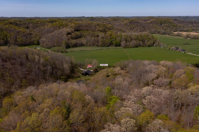 534 Lower Gilmore Rd, Campton, KY 41301 - drone / aerial view featuring a rural view and a wooded view