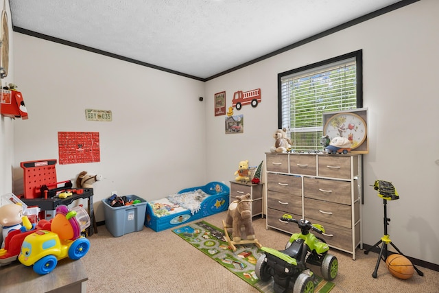 6989 W Laurel Rd, London, KY 40741 - playroom with ornamental molding, carpet flooring, and baseboards