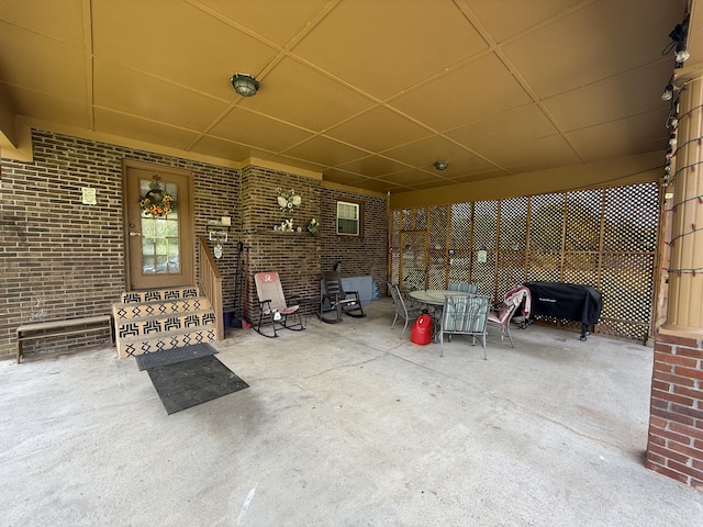 view of patio featuring grilling area