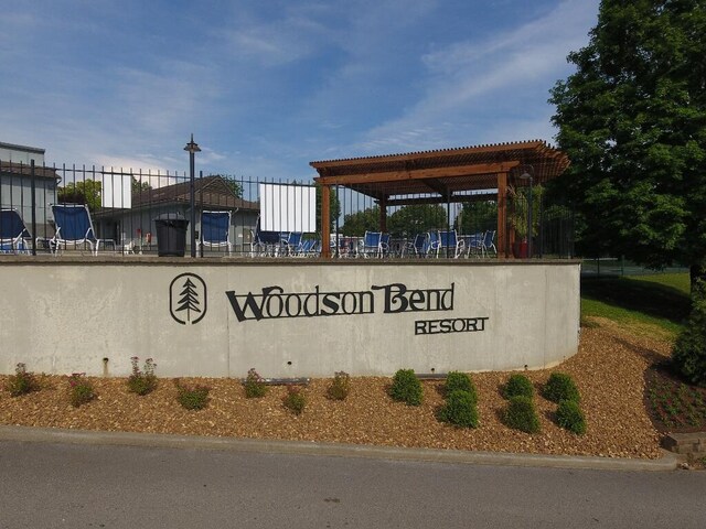 view of community sign