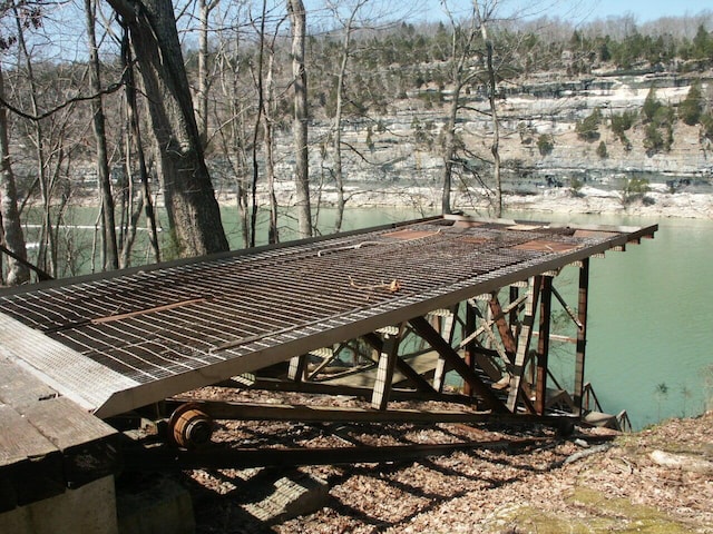 exterior space featuring a water view