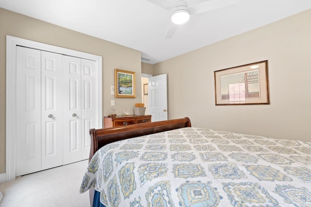 3283 Snaffle Rd, Lexington, KY 40513 - carpeted bedroom featuring a closet and a ceiling fan