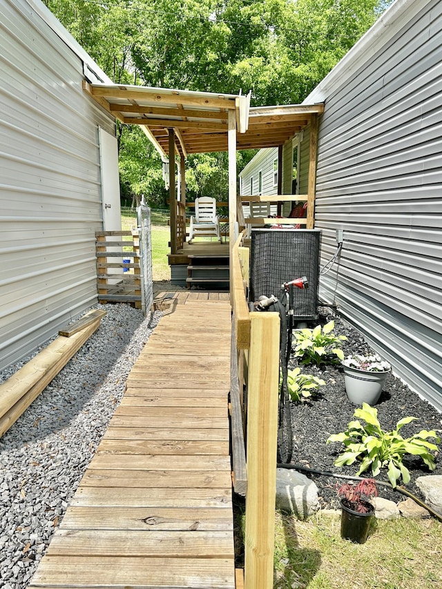 deck featuring cooling unit
