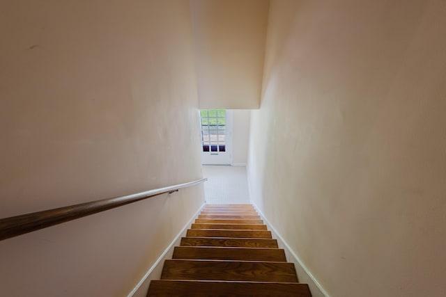 staircase with baseboards
