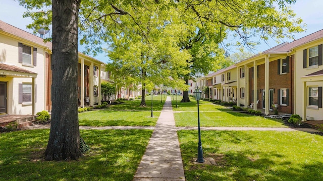 view of home's community featuring a yard and a residential view