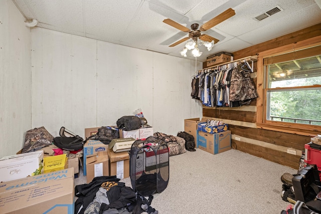 2616 Doylesville Rd, Richmond, KY 40475 - storage featuring a ceiling fan and visible vents