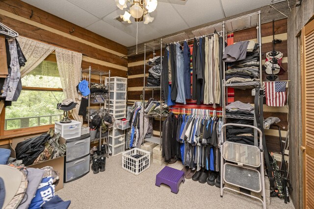 2616 Doylesville Rd, Richmond, KY 40475 - spacious closet featuring carpet, ceiling fan, and a drop ceiling
