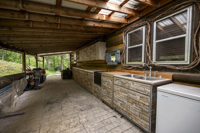 2616 Doylesville Rd, Richmond, KY 40475 - view of patio with a sink and an outdoor kitchen