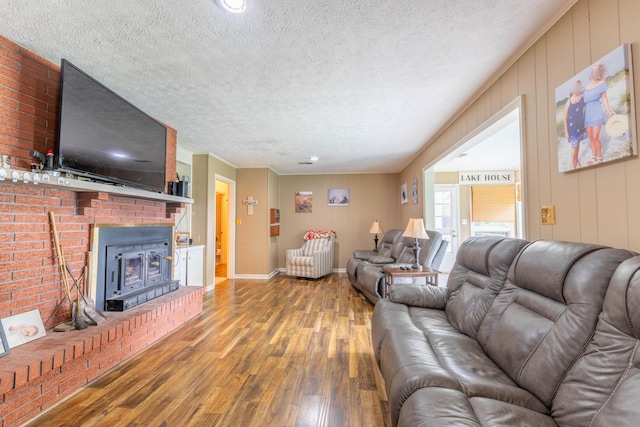 1160 Prather Dr, Nancy, KY 42544 - living area with hardwood / wood-style flooring and a textured ceiling
